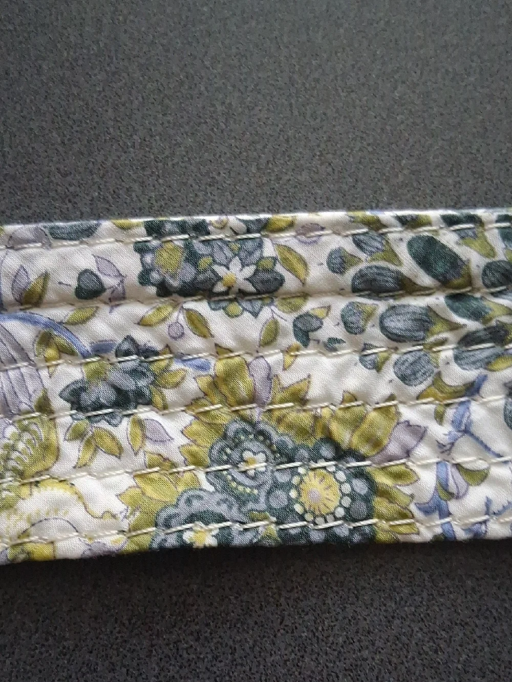 New* J.Crew M/L Cotton Floral & Foliage Belt White Blue Green - Picture 6 of 10